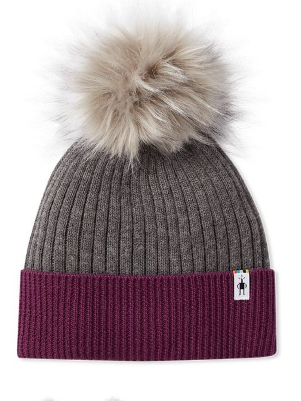 Smartwool United States Powder Pass Gray Maroon Ski Snowboard